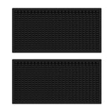 Maxbell 2x Silicone Bar Mat Non Slip Coffee Mat for Farmhouse Counter Top Bartending Black