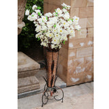 Maxbell 20pcs Artificial 26" 66cm Spring Peach Blossom Cherry Plum Silk Flowers Rose+WHT
