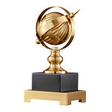 Maxbell Globe Ornament Rotating Globe Artwork Modern Statue for Shelf Tabletop Decor