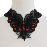 Maxbell Vintage Gothic Black Lace Spider Choker Collar Necklace Halloween Accessory - Aladdin Shoppers