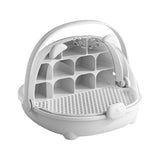 Maxbell Silkworm Breeding Box Transparent Detachable Compartments Insect Feeding Box gray
