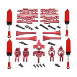 Maxbell 1/10 1/12 RC Car Upgrade Set Front and Rear Shock Absorbers for Wltoys 12402 Red