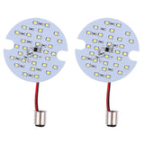 Maxbell 2xPack of 2 White LED 1157 Lights Daytime Turn Signal Panel DRL for Harley