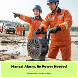 Hand Crank Alarm, High Decibel Alarm, Portable Metal Emergency Alarm for Outdoor Use SY-120A other