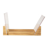 Maxbell Vinyl Record Storage Holder Portable Rack Wood Stand with Clear Acrylic Ends Wood