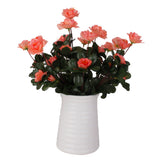 Maxbell 2 Bunches Fake Azalea Artificial Rose Flower Bouquet Wedding Decor Dark Pink