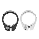 Maxbell 2x Aluminium Alloy Quick Release Mountain Bike Seat Post Clamp Silver&Black