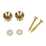 Maxbell 2 Pair (4PCs) Chromeplated & Golden Strap Lock for Acoustic Electric Guitar Bass
