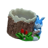 Maxbell Flower Pot Cartoon Vase Resin Plant Pot for Cactus Flower Indoor Mini Plants blue