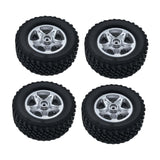 Maxbell 4 Pieces RC Car Wheels and Tires 1/12 Scale MN82 MN78 DIY Sturdy Spare Parts