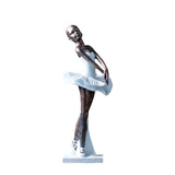 Maxbell Ballerina Figurine Modern Ballet Girl Statue for Shelf Fireplace Living Room style D