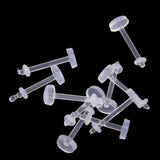 Maxbell 30pcs 16G and 18G Clear Acryl Lip Rings Labret