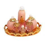 Maxbell Dolls House Miniature Accessories Perfume Bottle Tray Set & Tea Coffee Tableware