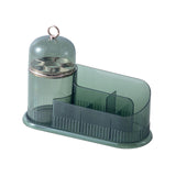 Desktop Storage Box Jewelry Storage Makeup Organizer for Bathroom Countertop Green