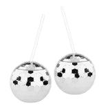 Maxbell 8 Pieces Disco Ball Cup Cocktail Cup Tea Bottle for Bar Wine Glass