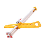 Maxbell Gypsum Board Cutter Portable Multifunction Hand Push Drywall Cutting Machine 12 Wheels Yellow