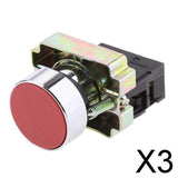Maxbell 3xXB2-BA42 Red Momentary Self-Reset Flush Push Button Switch 1 NC N/C 22mm
