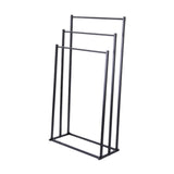 Maxbell Standing Towel Rack 3 Tier Home Towel Shelf for Household Hotel Laundry Room black