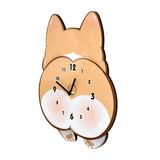 Maxbell Wall Hanging Clock Modern Dog Butt Silent for Kitchen Living Room Home Decor S