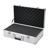 Maxbell Tool Box Organizer with Foam Liner Storage Box for Workshop Outdoor Household 48x28x14cm Silver