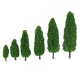 Maxbell 18 Pcs Model Cypress Trees and Model Landscape Trees DIY Layout Accessories