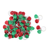 Maxbell 50pc Hair Pendant Circlet Set For Braid DIY Hairstyle Green+Red