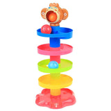 Early Learning Stack Layers Tower Ramp Ball Rolling Set Color Shape Cognitive Toy Gifts - Aladdin Shoppers