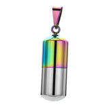 Maxbell Stainless Steel Tube Pendant Necklace Hollow Case Capsule for Ashes,