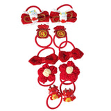 Maxbell 10Pcs Cartoon Girls Hair Ties Cute Soft Rubber Bands for Kids Girls Children Style D