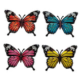Maxbell 4 Pieces Iron Butterfly Wall Arts Ornaments for Wedding Cafe Courtyard Fence Style A