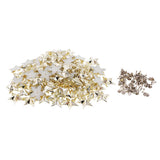 Maxbell 100 Sets Plastic Star Studs Rivets Snap Fasteners for Clothes Decor Gold