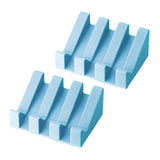 Maxbell 2Pcs Soap Dish Holder Storage Portable Soap Box for Countertop Kitchen Hotel sky blue