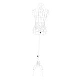 Maxbell Torso Half Body Ornament Iron Female Mannequin for Women Shop Sewing Display White