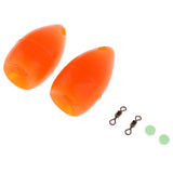 Maxbell Maxbell 2pcs Bombarda Floats - Carp Coarse Trout Bass Sea Lure Fishing Tackle Orange