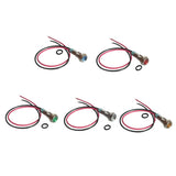 Maxbell 5pcs 6mm LED Metal Indicator Light Waterproof Signal Pilot Dash Lamp 6V