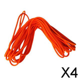 Maxbell 4xMultifunctional Strong Rubber Elastic Bungee Shock Cord Rope 5mmx3m Orange