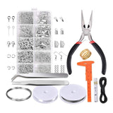 Maxbell Jewelry Making Findings and Repair Tools Kits Set with Crimp Beads Head Pins Open Jump Rings Earring Hooks Pinchs Lobster Clasps Screw Eye Pins - Aladdin Shoppers