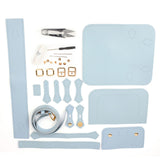 Maxbell 4xDIY Sewing Stitching Womens Leather Bag Making Complete Kit Handbag Blue
