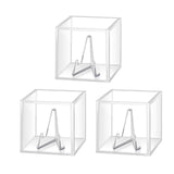 Maxbell 3Pcs Guitar Pick Display Box with Stand Guitar Pick Box for Musician Players