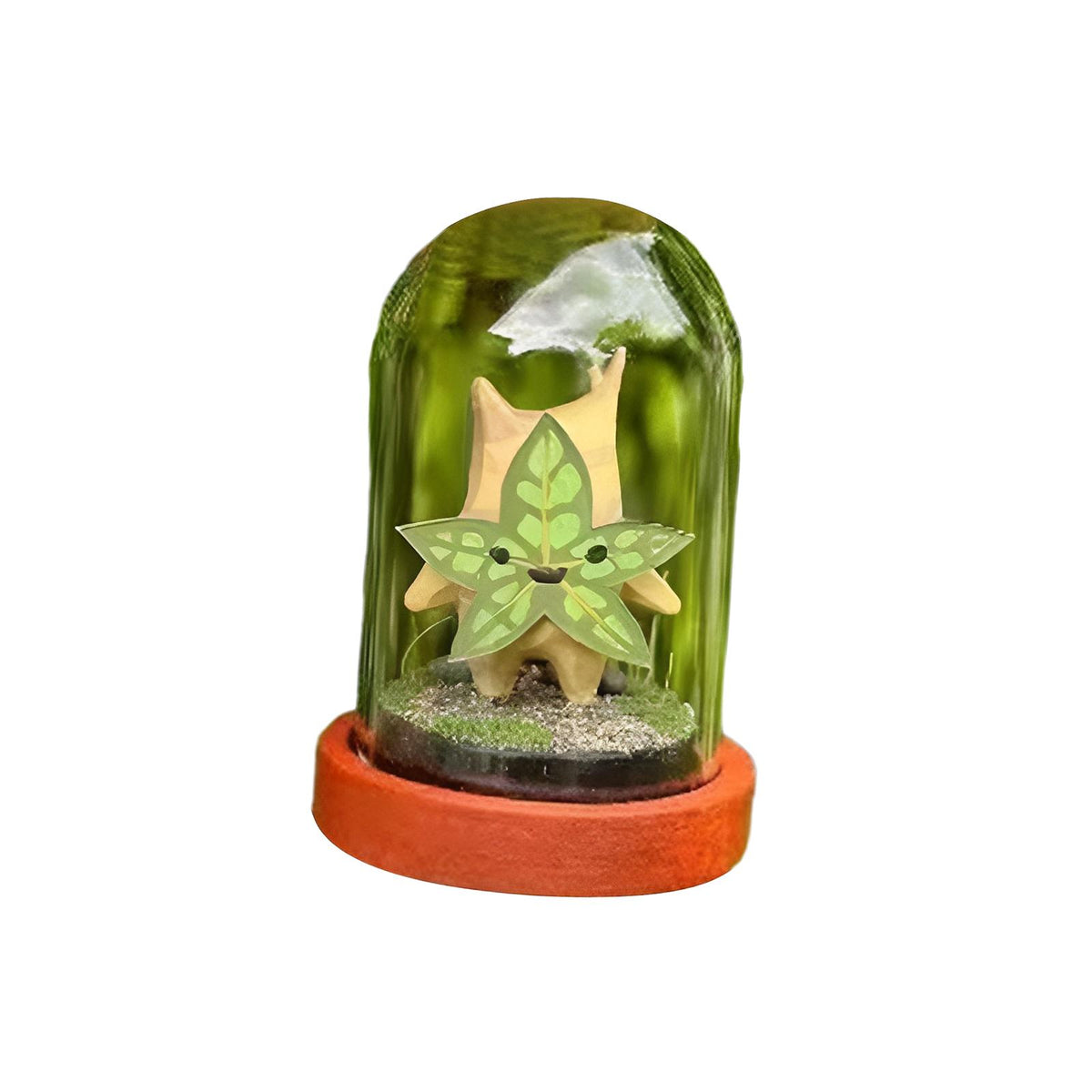 Maxbell Maxbell Transparent Glass Cover Dustproof Container Terrarium Micro Landscape Bottle Maple Leaf
