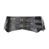 Maxbell Women Wide Belt Retro Design Exaggerated Casual Trendy Waist Belt for Ladies Black