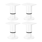 Maxbell 4Pcs Adjustable Height Furniture Support Legs Practical for Bed Sofa Dresser White 8 to12cm
