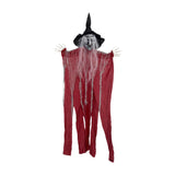 Maxbell Hanging Witch Ghost Halloween Decoration for Entry Gate Outdoor Indoor Trees Deep Red