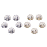 Maxbell 10 Pairs Earring Backs Soft Clear Silicone Small Metal Spacers DIY Findings