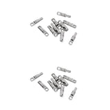 Maxbell 20pcs Column Type Rotary Ring Bearing Swivel Fishing Swivels Hook Connectors