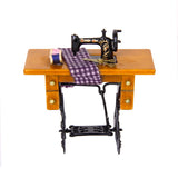 Maxbell Vintage Miniature Dollhouse Sewing Machine With Cloth Scissors 1/12 Scale