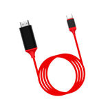 Maxbell HDMI to USB C Adapter 2M USB C to HDMI Cable for Monitors Tablet Home Office red