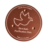 Maxbell Bird Bath Copper Disk for Birdbaths Bowls Easy to Use Outdoor Use All Season Flying Bird