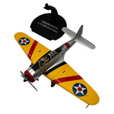 Maxbell 1/72 Aircraft Model Yellow Diecast Airplane for Home Bookshelf