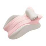 Maxbell Memory Cotton Bed Wedge Pillow Headboard for Side Sleeping Reading Home Pink Gray